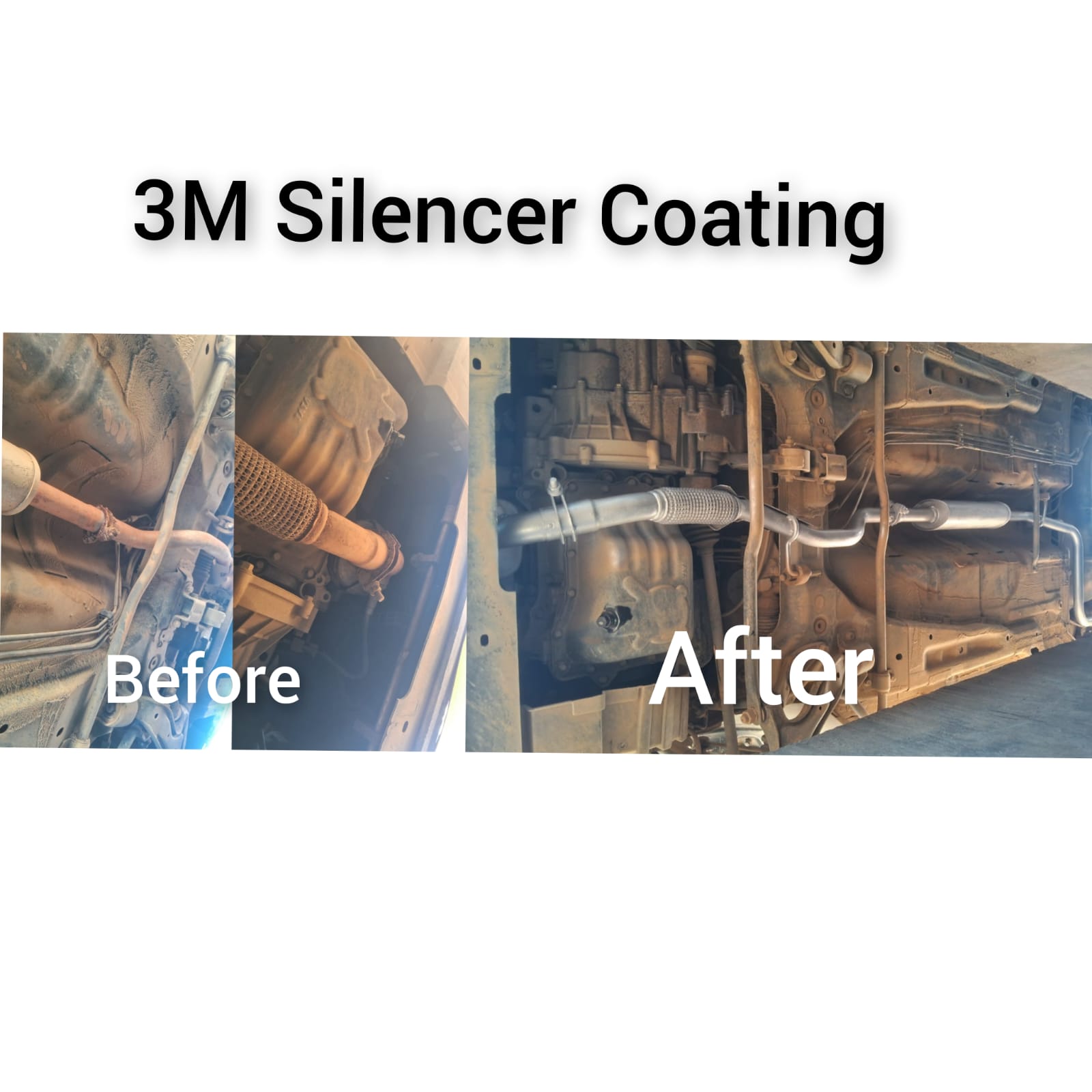 Silencer Coating Before and After